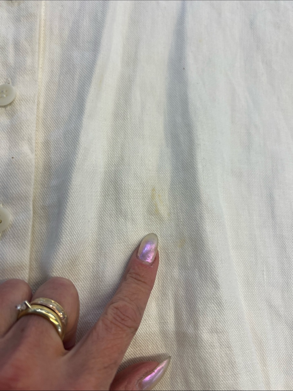 Women's Cream Button-Front Linen Jacket - Picture 3 of 6